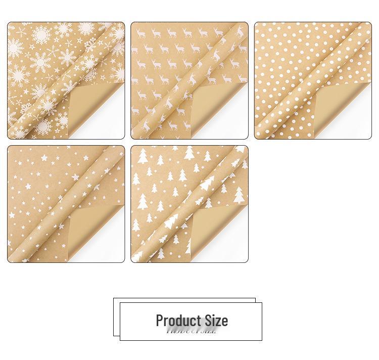 Exclusive Retro Snowflake & Star Polka Dot Christmas Gift Wrapping Paper