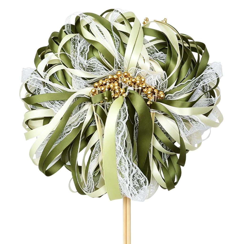 30pcs Wedding Sparklers for Send Off with Gold Bells and Lace Silk Party Event Holiday Celebration Gift