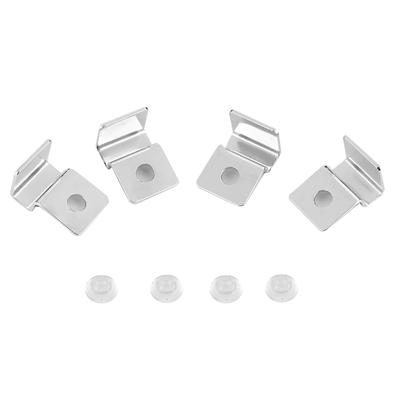 4 Pièces Support d'Aquarium en Acier Inoxydable Clip pour Couvercle en Verre d'Aquarium