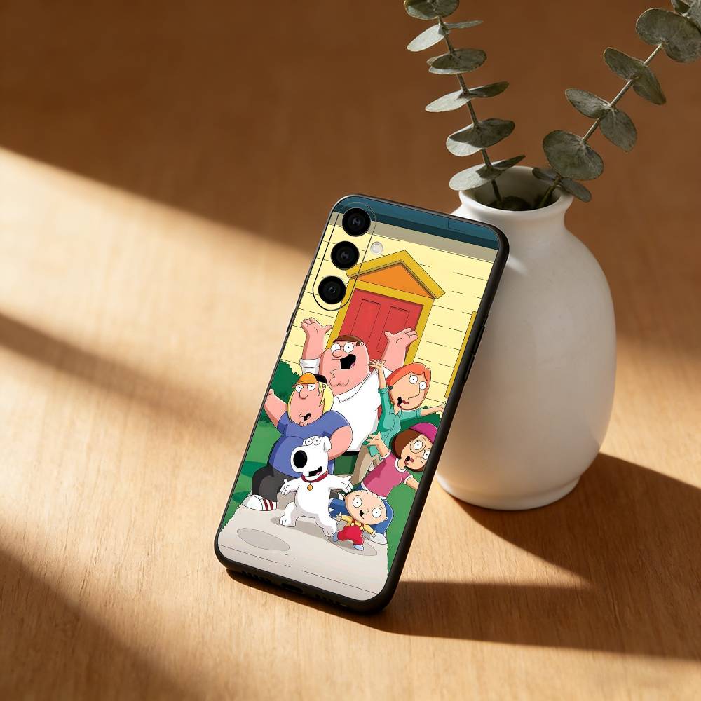 Cartoon F-Family Funny Guy Phone Case For Samsung Galaxy A91,80,73,72 ,71,53,52,32 ,31,22,21s,20,Soft Black Case