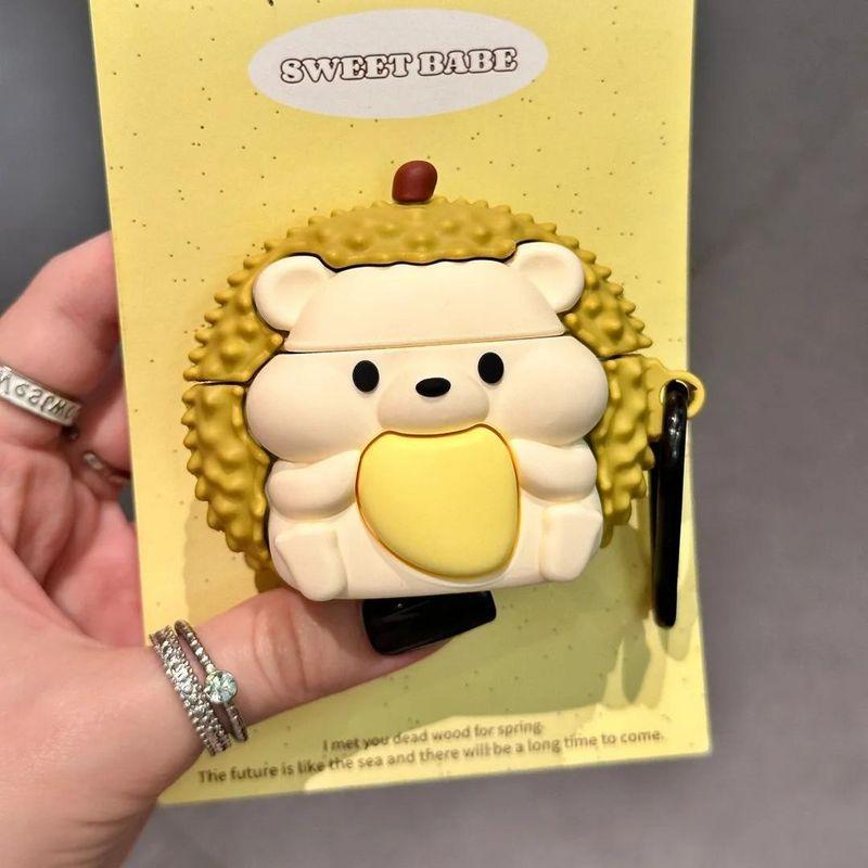 

Samsung Galaxy Buds3pro Earphone Case Samsung Buds2 Protective Case Buds Live Niche Style Silicone Budsfe Drop-Resistant Buds3 Cute Soft Case Fashion Samsung buds3/3Pro Neutral Durian Marmot + Hook