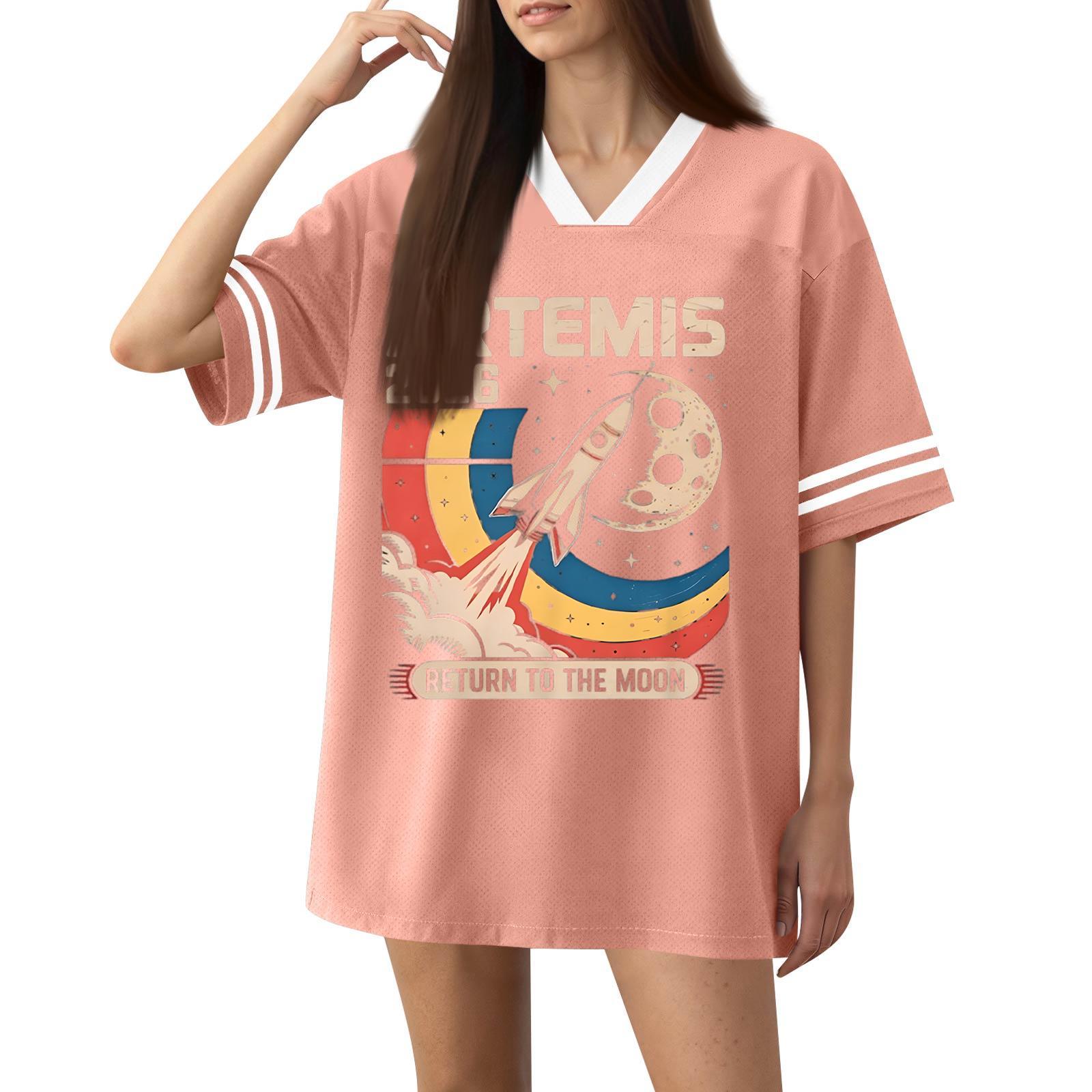 

Women s Fashion Short-Sleeved V-Neck Printed Sports T-Shirt XL