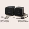 1 Pair of Portable Mini Speakers for Desktops and USB Compact PC Speakers with 3D Surround Sound Laptops, Powered,