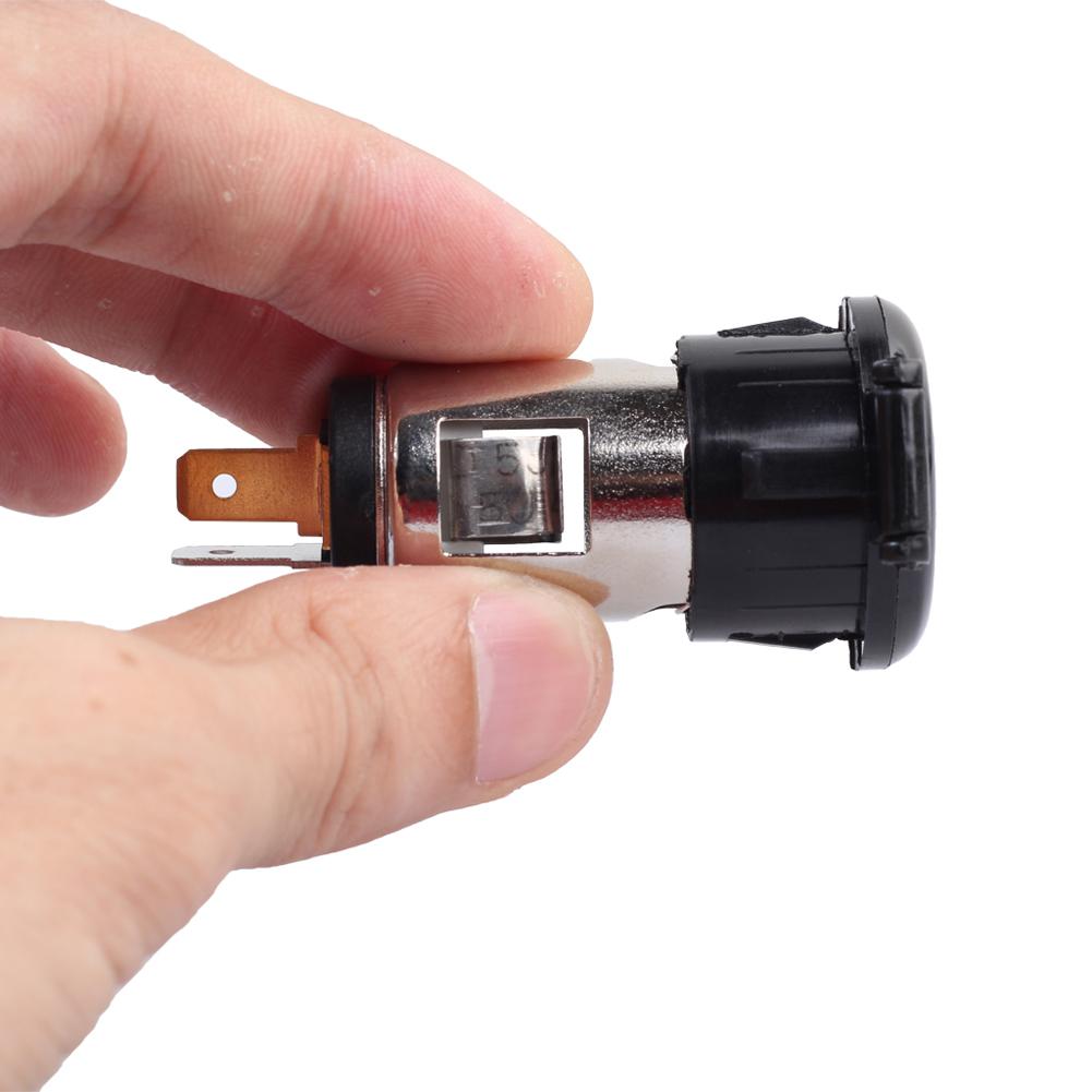 DC 12V-24V 10A 120W Car Cigarette Lighter Female Socket Power Plug with Waterproof Cover Case for Auto Car Truck Motorcycle ATV