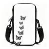 Minimalist White Butterfly Aesthetic Print Crossbody Phone Bag, Lightweight Cell Phone Sling Pouch, Christmas Gift Small Shoulder Purse for Women Trav