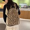 Schulrucksack1011 neuer Retro-Leopardenmuster-Rucksack Damen große Kapazität Studenten-Schulrucksack trendiger modischer Kord-Rucksack