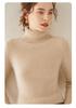 Women's High Neck Striped Cashmere Sweater - Slim-Fit Seven-Needle Knit for Autumn & Winter