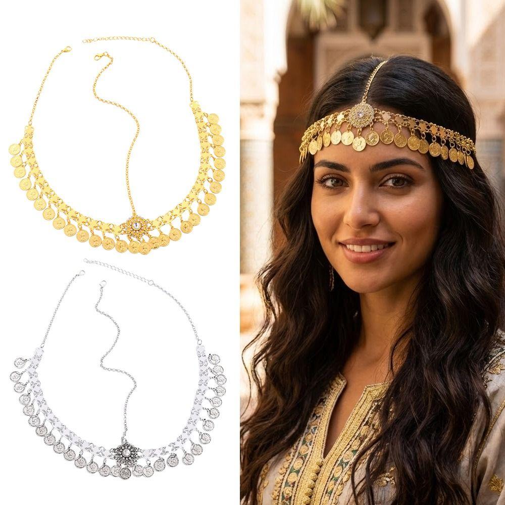 Tassel Forehead Chain Gold Silver Ethnic Style Headwear New Women's Headwear Women