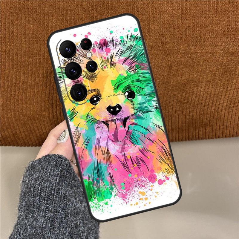 Pomeranian Dog Phone Case For Samsung Galaxy S23 S24 S25 Ultra S9 S10 S22 Plus S20 FE S21 FE Back Cover