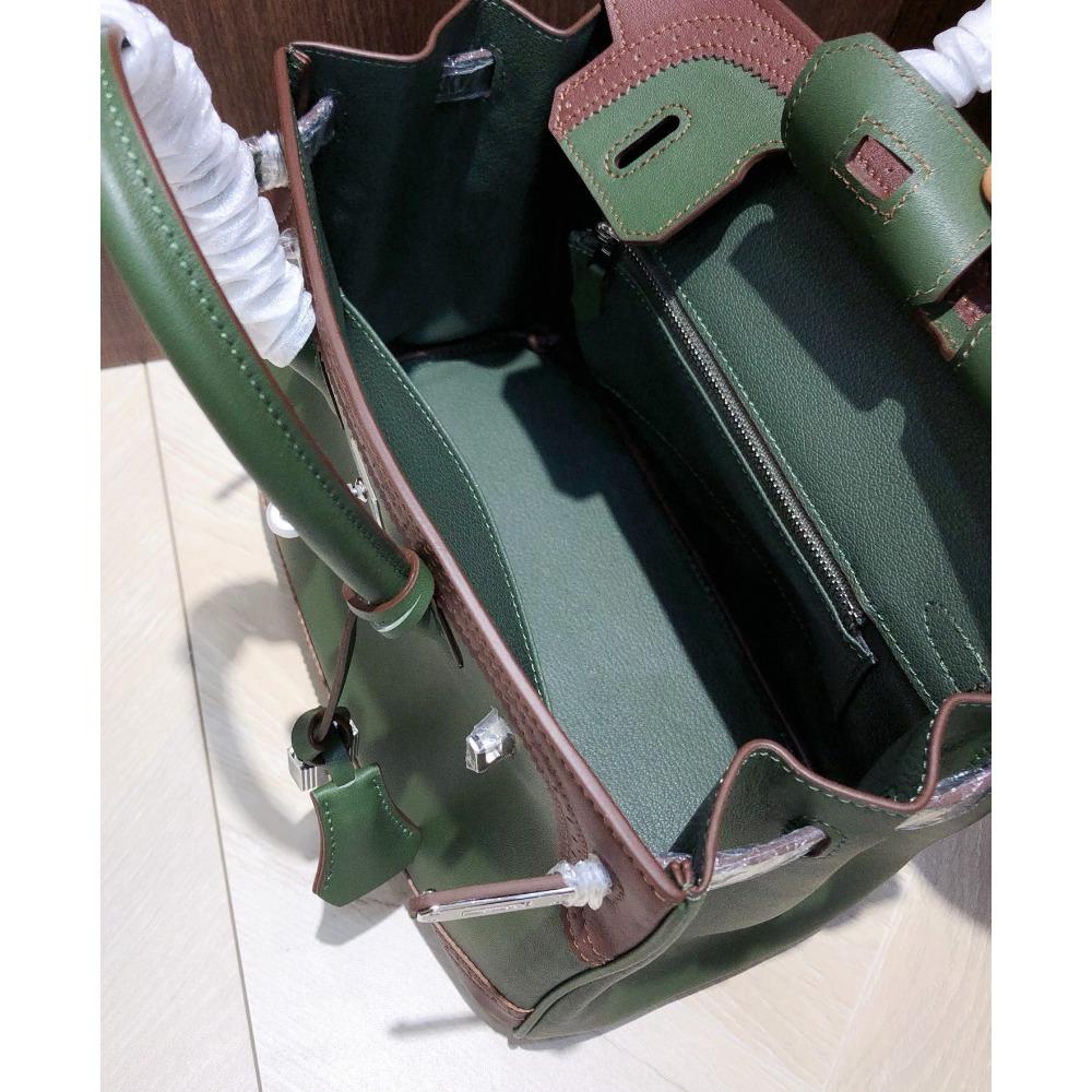 High-end Custom Top Layer Swift Cowhide Lace Edge Genuine Leather Women's Bag Patchwork High-end Handbag