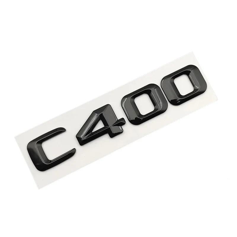 3d ABS Black Car Letters Trunk Badge Logo Sticker For Mercedes Benz C200 C300 C400 W205 W204 4MATIC Emblem C CLASS Accessories BX5