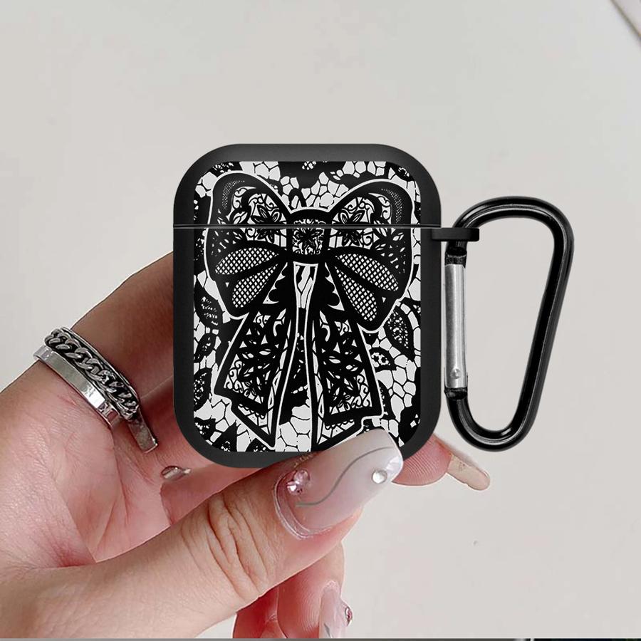Fashion Black Lace Earphone Cases Cover Case For Airpods Pro2 3 2 Pro3 1 Pro 4