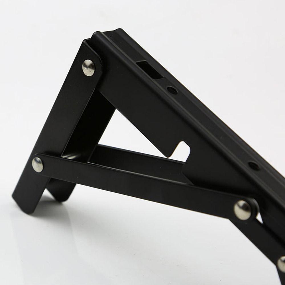 2 Pcs L Shape Folding Shelf Brackets Heavy Duty Collapsible Floating Shelves Stainless Steel Wall Mounted Support Rod Livingroom