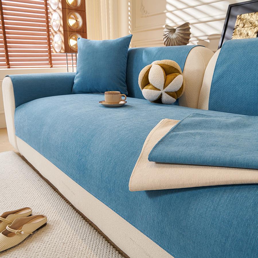 Chenier Sofa Cushion Is Universal In All Seasons, Simple And Modern Gray Cover, Non-Slip Seat Cushion, Light Luxury Sofa Cover Towel