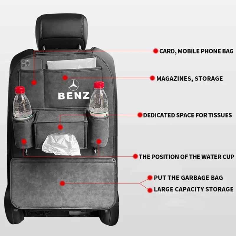 Autositz-Rücken-Aufbewahrungs-Organizer-Tasche für Mercedes Benz W211 W204 W210 CLA GLA Multifunktionale Aufbewahrungsbox Tasche zum Verstauen und Aufräumen
