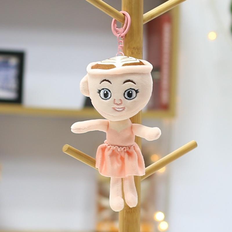 Mountain and Sea Ceremonial Wooden Stick Man Doll Pendant Keychain Shark Doll Small Doll Banana Monkey Plush Toy