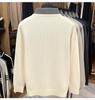 Men's Faux Two-Piece Autumn/Winter Knit Sweater with Shirt Collar - Casual Base Layer for Middle-Aged Dads
