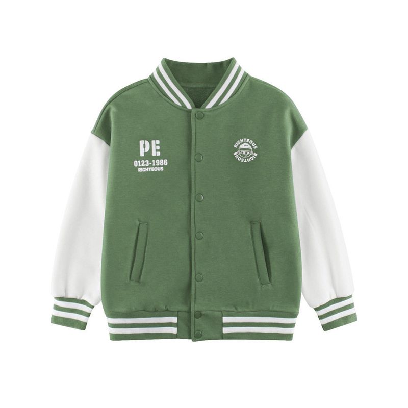 Brand Foreign Trade Original Order Medium and Large Children's Fleece Sweatshirt Boys' Jacket Girls' Baseball Jacket 2026 Autumn and Winter New Style
