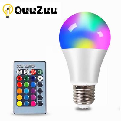 E27 Світлодіодна лампа RGB Прожектор Лампа змінного струму 85-265 В Bombillas LED 4 Вт 10 Вт 15 Вт ІЧ-пульт дистанційного керування Світлодіодна лампа Smart Led RGBW лампа Домашній декор