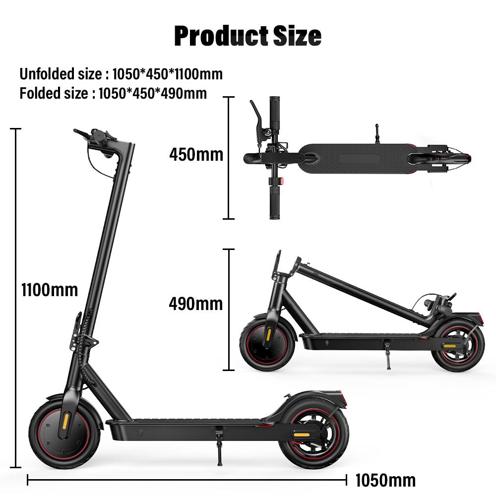 iScooter W3 8.5'' Honeycomb Tire Electric Scooter Motor 350W Battery 36V/7.5AH Max Speed 30KM/H Foldable Commuting Lightweight