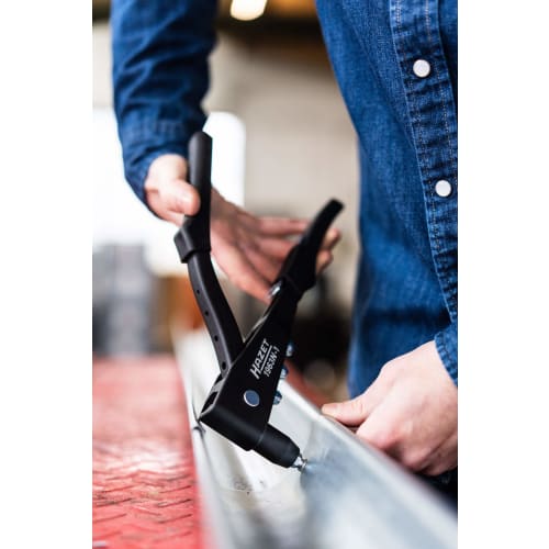 Hazet 1963N-1 Hand Riveter, Rivet Gun, Fits 3.2-5mm Blind Rivets, Chrome Vanadium Steel, Pop Riveter, Rivet Tool, Crimping Tool, Hand Tool, for Steel,