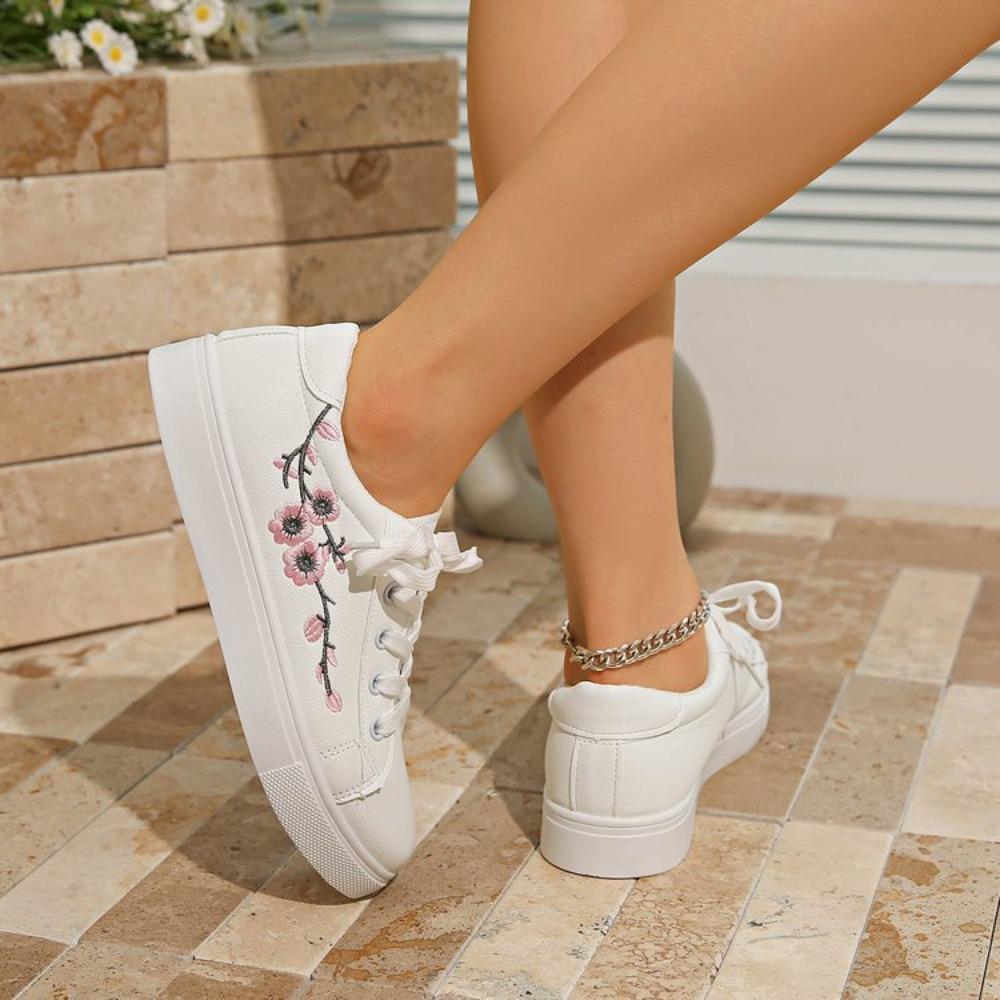  New Women's Sneakers – Low-Top Round-Toe Lace-Up Canvas Shoes