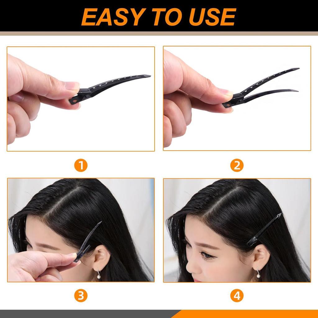 Pointed Tip Hair Styling Clip - Metal, Volumizing, Electroplated