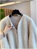 Winter 2025 Women's Faux Lambswool Leather-Fur Coat - Warm, Loose, Fluffy