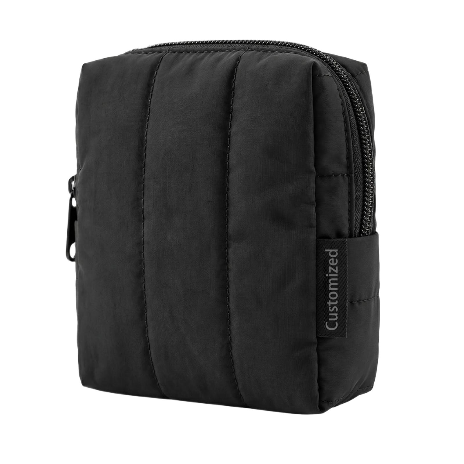 

Customized Portable Waterproof Makeup Bag Travel Cosmetic Organizer Storage Pouch with Zipper Closure and Compact Design for Toiletries One Size чёрный