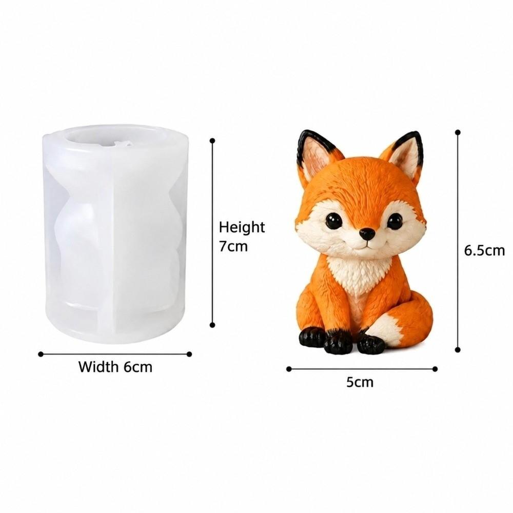 Cute Animal Silicone Candle Molds Fox Cat Bear Pig Dinosaur DIY Candle Molds  Handmade
