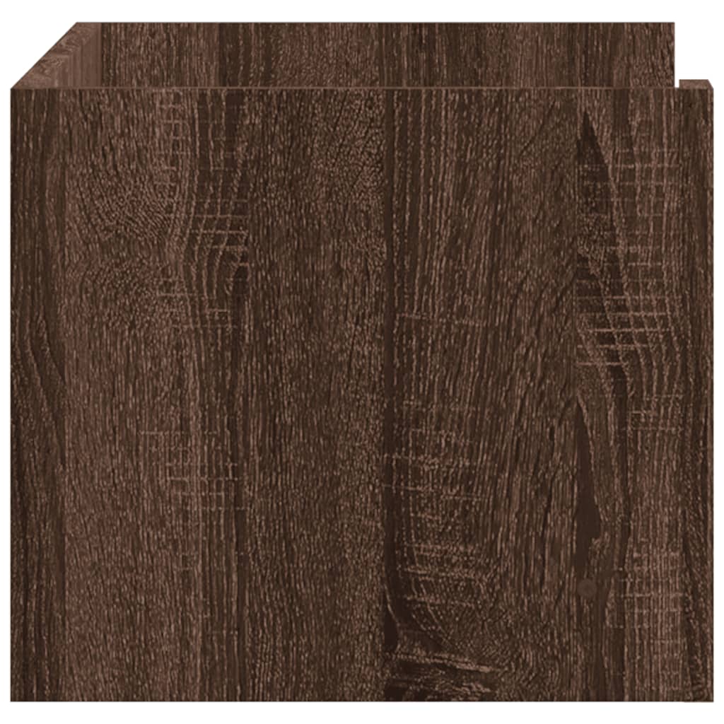 Wall Shelf Brown Oak Effect 70.5x35x30.5 Cm Engineered Wood