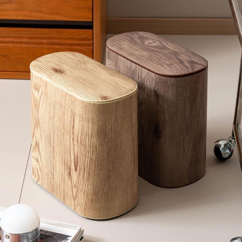 Modern Design Press Open Trash Bin Waste COntainer Basket For Home Kitchens Bathroom Narrow Space Garbage Can