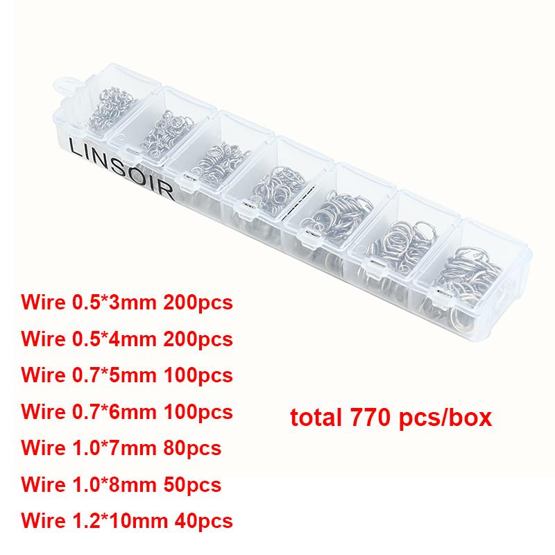 100pcs 3-10mm Stainless Steel Open Jump Rings Split Rings Link Loop For DIY Jewelry Making Findings Connector Wholesale
