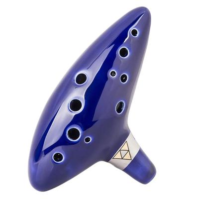 Ocarina,12 Tones Alto C Ceramic Ocarina Musical Instrument with Song Book Neck String Neck Cord Carry Bag