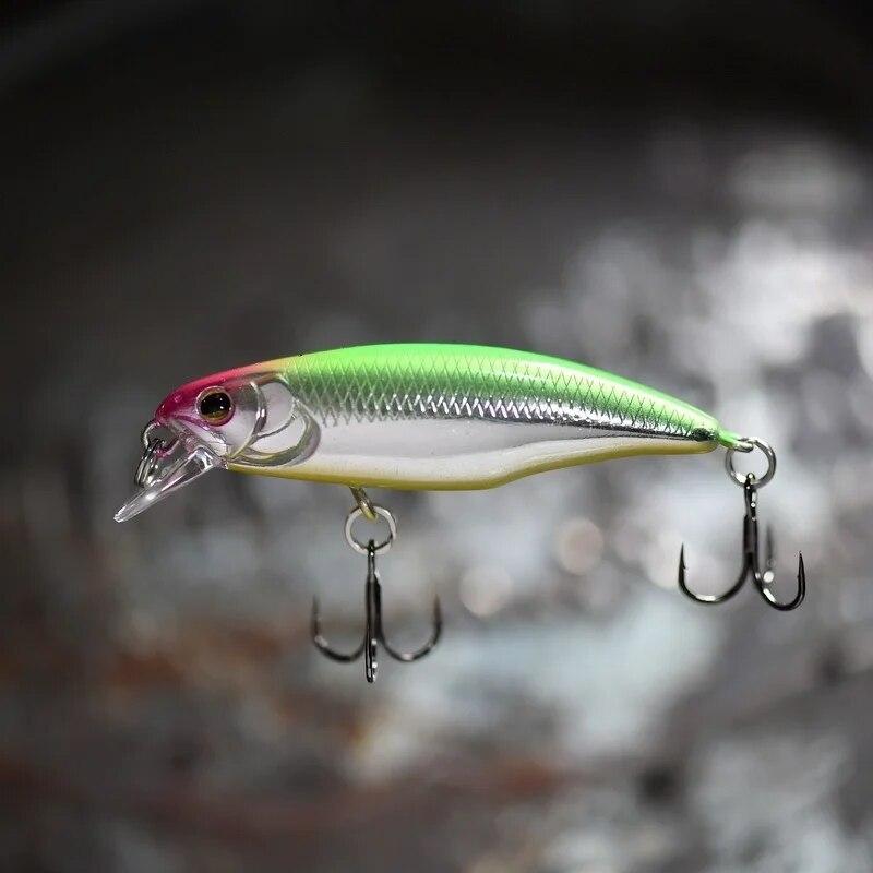 Giappone Modello Caldo Minnow Affondante Esche da Pesca 52mm Jerkbait Spigola Luccio Carkbait Wobblers Swimbait Esche Dure Professionali Accessori da Pesca Esca Spigola