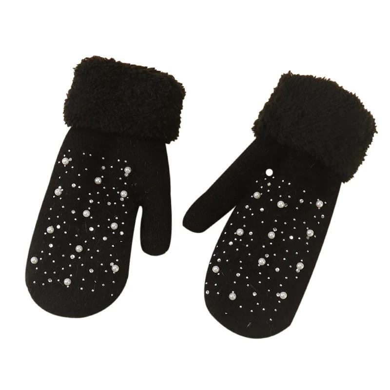 New Personality Hot Selling Cute Pop Girl Heart Lamb  Full Package Interlocking Winter Thick Warm Couple Gloves