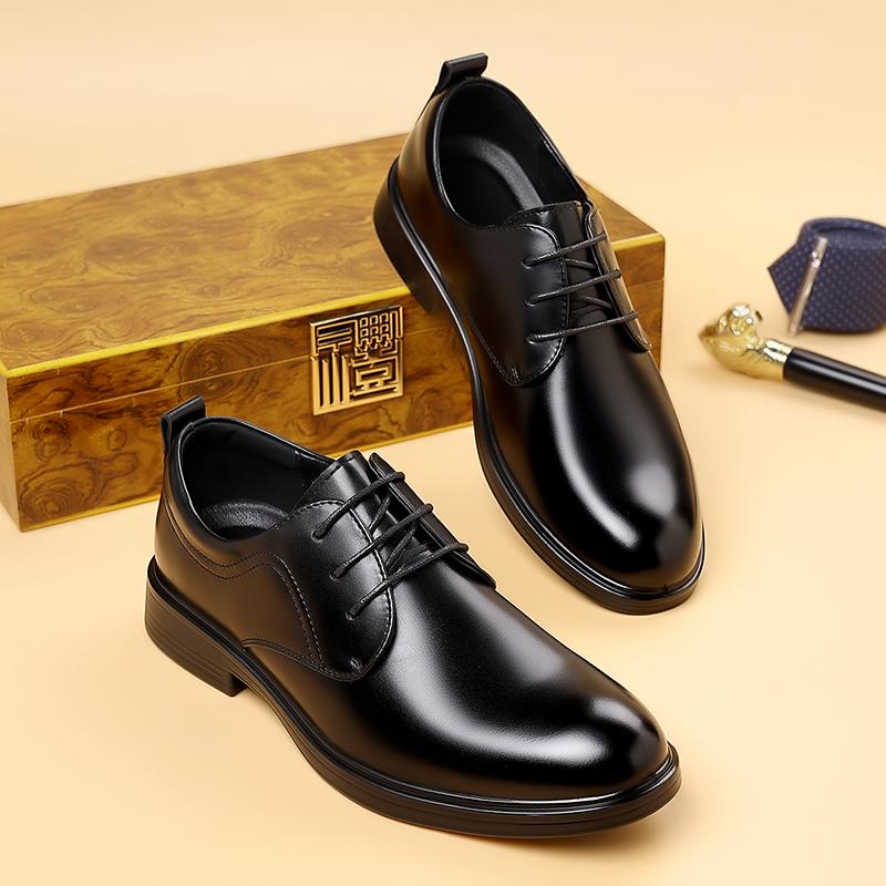 Classic Leather Oxfords Shoes Lace Up Men Casual Shoes Leisure Walk Male Formal Dress Footwear All-match Business Shoes Sneakers