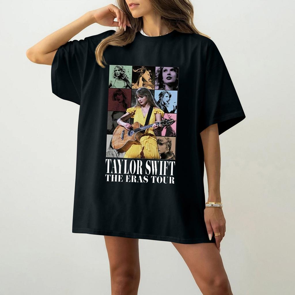 Women's Casual Loose Printed T-shirt With Round Neck Pullover Short Sleeved Top