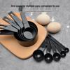 Black 10-Piece Plastic Measuring Tools Set: Spoons, Cups, and Bowls for Kitchen Baking