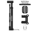 RIDERACE Bicycle Pump With Gauge High-pressure Hand Tire Air Inflator Schrader Presta Valve AV FV Portable Bike Air Shock Pump