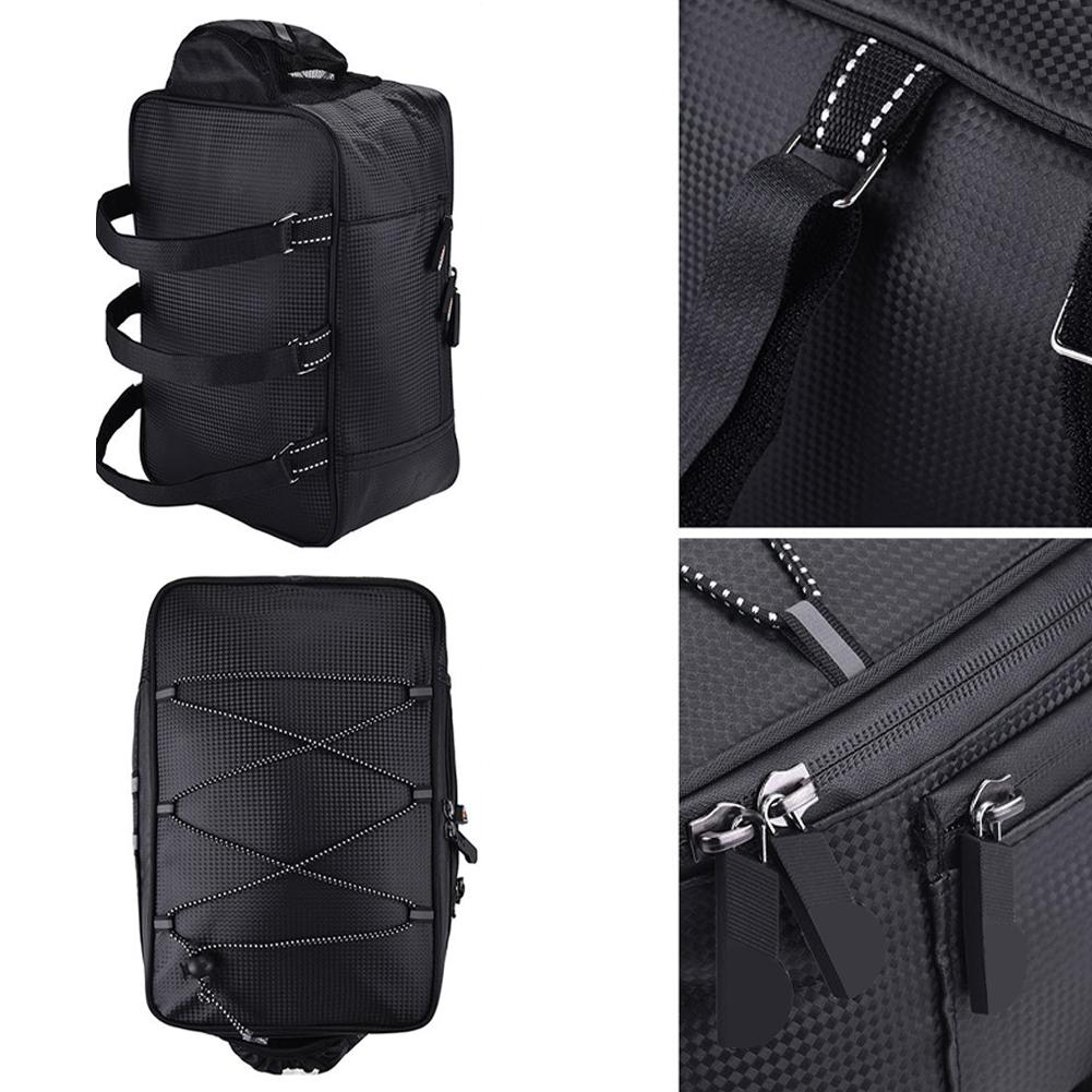 8L PU Leather Motorcycle Rack Rear Carrier Bag Trunk Waterproof Storage Luggage Pouch MTB Bike Bicycle Pannier Shoulder Bag