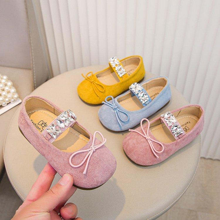 Baby Shoes, Princess Shoes, New Spring and Autumn Soft-soled Leather Shoes, Slip-on Loafers for Little Girls, Children's Single Shoes