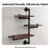 Multi-Functional Industrial Shelf Vintage, Wall-Mounted Shelving Unit, for Cafe
