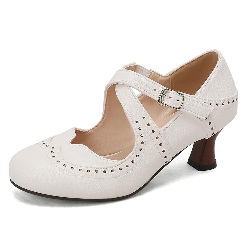 Women's High-heeled Single Shoes Spring and Summer New Large-size Casual Shallow-mouth Low-top Shoes