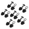 6 Pairs Classical Black Leather Horn Toggle Buttons Closures Coat Jacket Duffle Sweater Sewing Fasteners For Overcoat