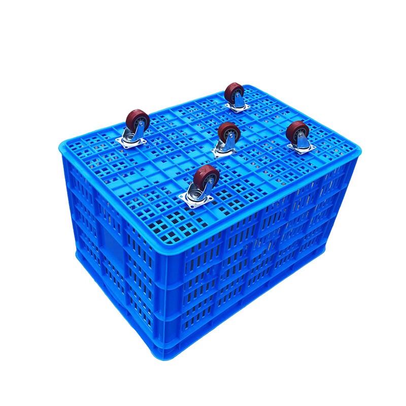 Heavy-Duty Plastic Turnover Crate with Wheels