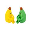 Yellow Green Anxious Banana Ornaments PLA Material Mini Model Desktop Toys  Home Decoration