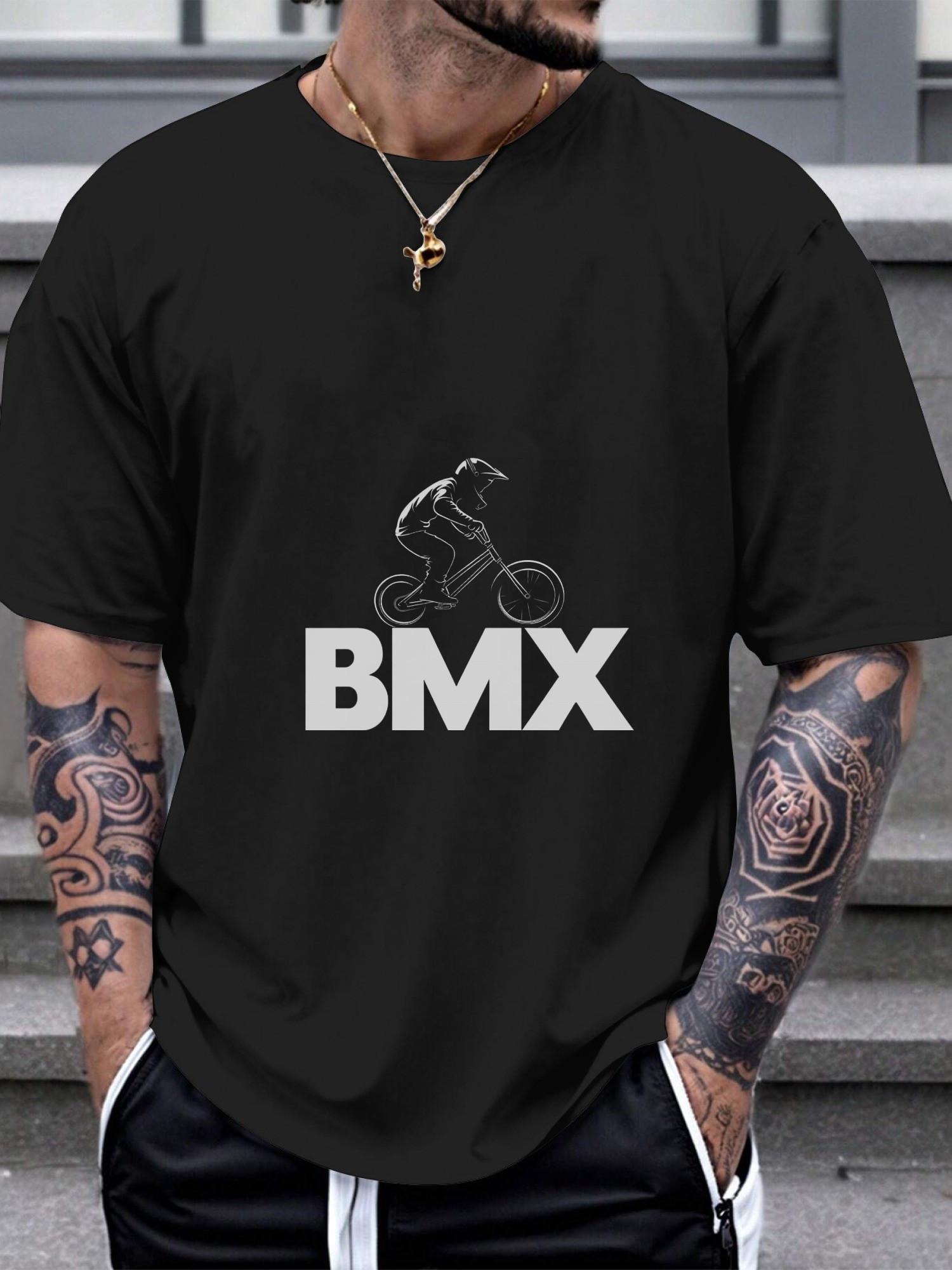 1pc BMX graphic black and white T-shirt XXXL