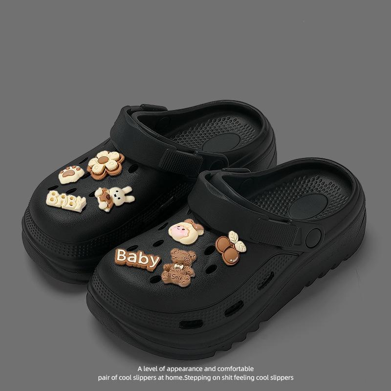 Eva Dicksohlige Lochschuhe Damen Oberbekleidung Geruchsfreie Füße Sommer Weichsohlige Rutschfeste Strandschuhe Damen