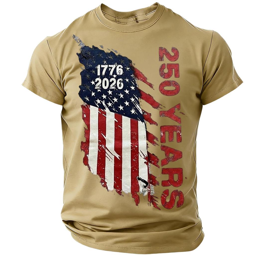 Men's Casual Round Neck Lightweight Breathable Short-Sleeve Top